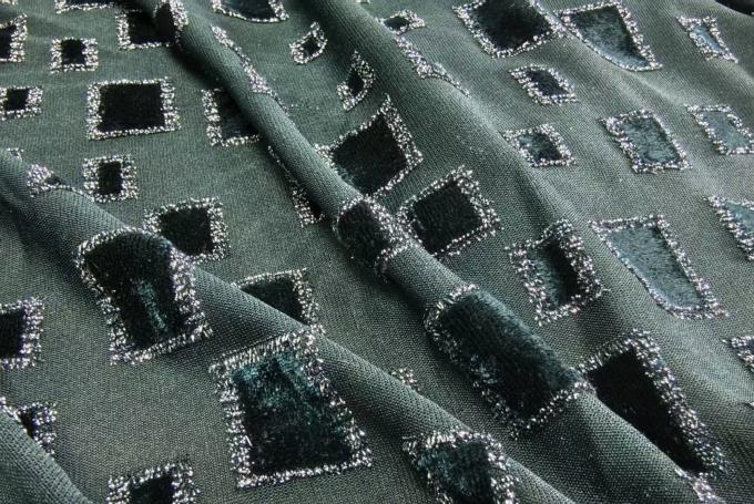 JACQUARD VELOUR WITH METALLIC